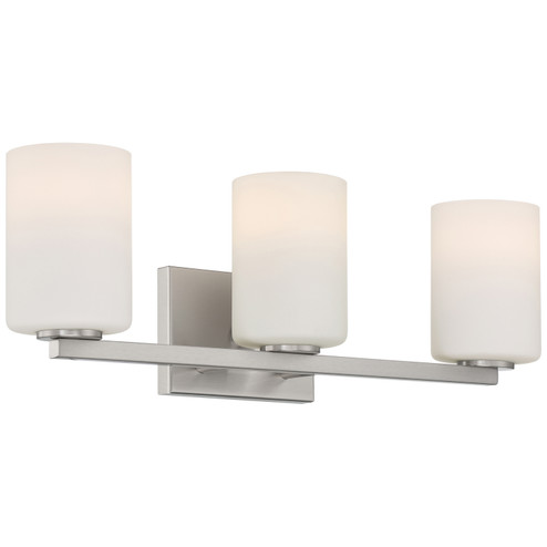 Sienna Three Light Vanity in Brushed Steel (18|62623-BS/OPL)