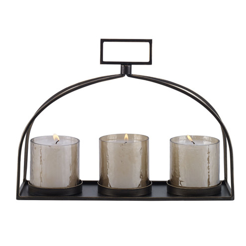 Riad, Triple Candleholder in Dark Bronze (52|18040)