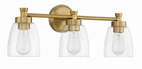 Henning Three Light Vanity in Satin Brass (46|12724SB3)