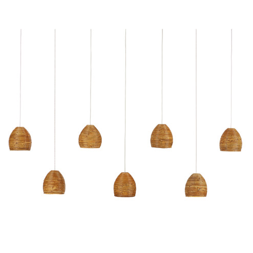 Beehive Seven Light Pendant in Natural/Silver (142|9000-1067)