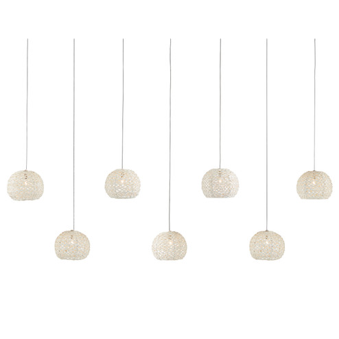 Piero Seven Light Pendant in Sugar White/Silver (142|9000-1066)