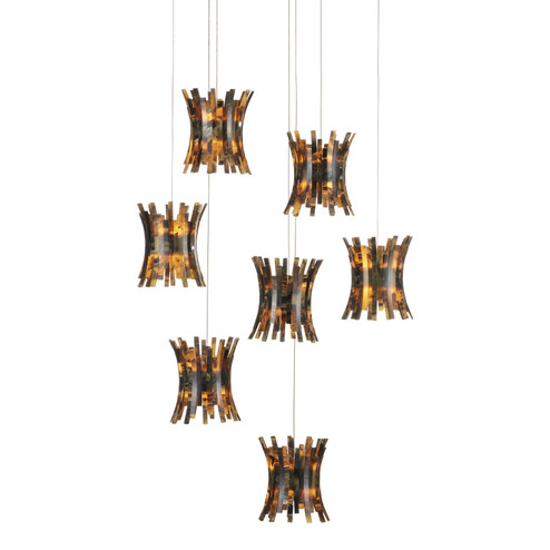 Alsop Seven Light Pendant in Brown/Black/Silver (142|9000-1042)