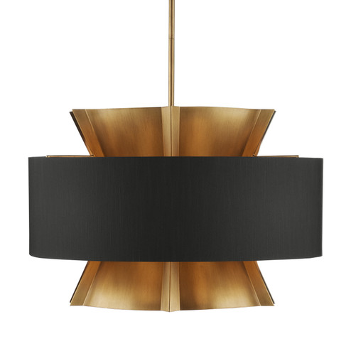 Oxenwood Brass & Black Chandelier Six Light Chandelier in Brass/Black (142|9000-0970)