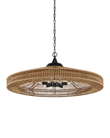 Maldives Five Light Chandelier in Natural/Satin Black (142|9000-0921)