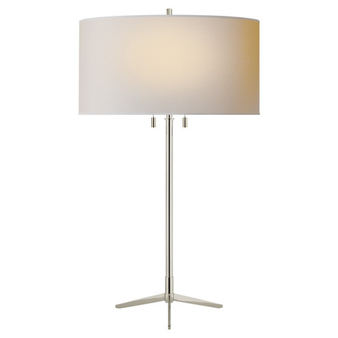 Caron Two Light Table Lamp in Polished Nickel (268|TOB 3194PN-L)