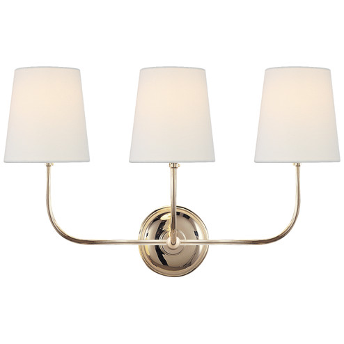 Vendome Three Light Wall Sconce in Polished Nickel (268|TOB 2009PN-L)