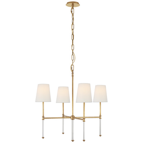 Camille Four Light Chandelier in Hand-Rubbed Antique Brass (268|SK 5050HAB-L)
