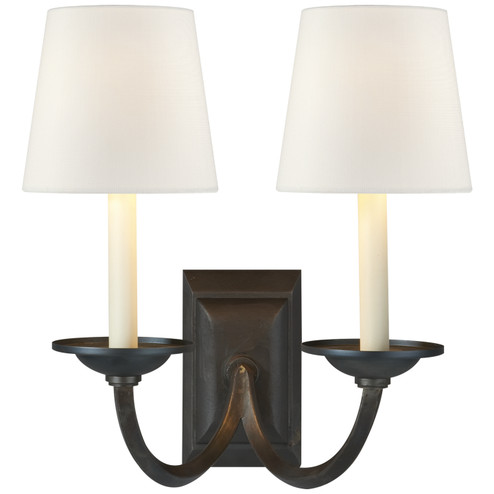 Flemish Two Light Wall Sconce in Aged Iron (268|CHD 1496AI-L)