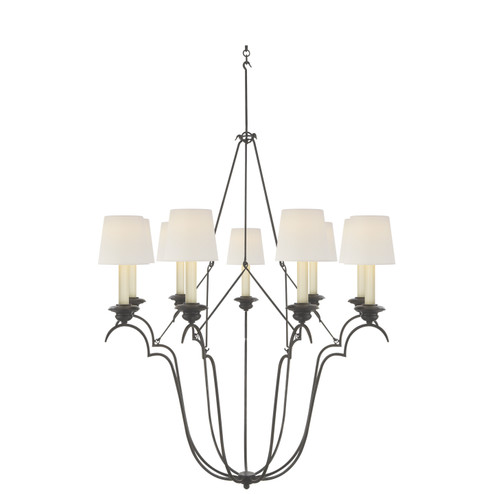 Belvedere Nine Light Chandelier in Aged Iron (268|CHC 1403AI-L)