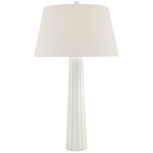 Fluted Spire One Light Table Lamp in Plaster White (268|CHA 8906WHT-L)