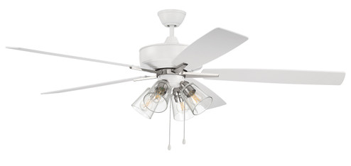 Super Pro 104 60'' Ceiling Fan in White/Polished Nickel (46|S104WPLN5-60WWOK)