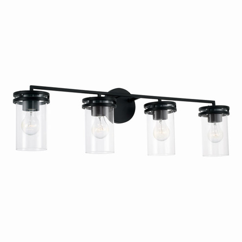 Fuller Four Light Vanity in Matte Black (65|148741MB-539)