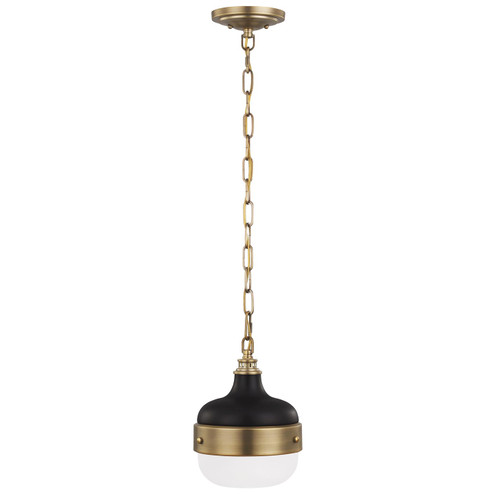 Cadence One Light Pendant in Dark Antique Brass / Matte Black (1|P1282DAB/MB)
