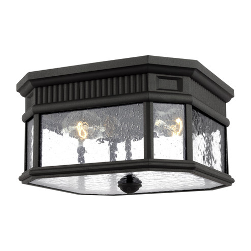 Cotswold Lane Two Light Outdoor Flush Mount in Black (1|OL5433BK)