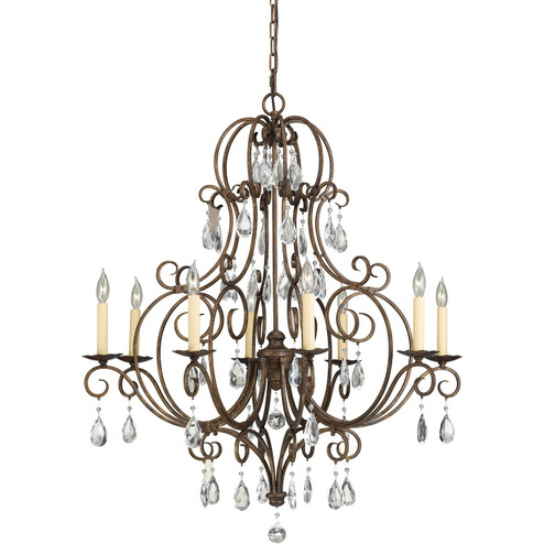 Chateau Eight Light Chandelier in Mocha Bronze (1|F2303/8MBZ)