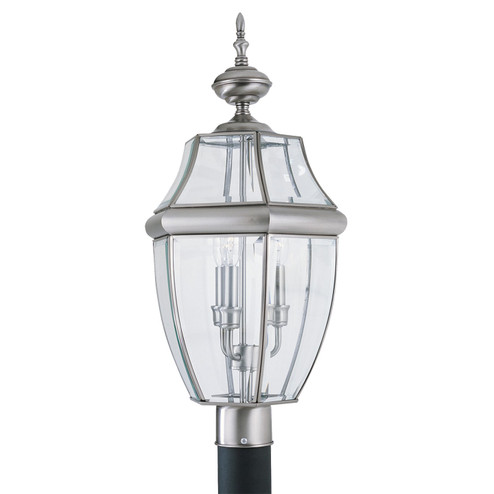 Lancaster Three Light Outdoor Post Lantern in Antique Brushed Nickel (1|8239-965)