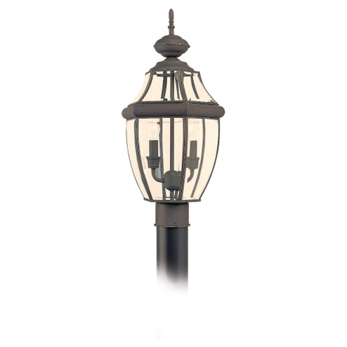 Lancaster Two Light Outdoor Post Lantern in Antique Bronze (1|8229-71)