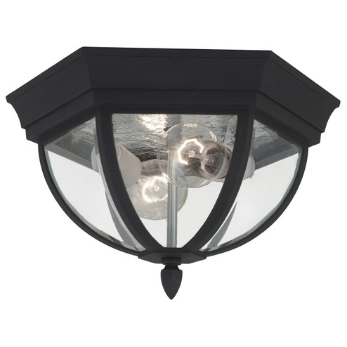 Wynfield Two Light Outdoor Flush Mount in Black (1|78136-12)