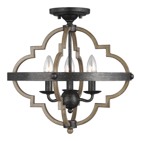 Socorro Three Light Semi-Flush Mount in Stardust (1|7724903EN-846)