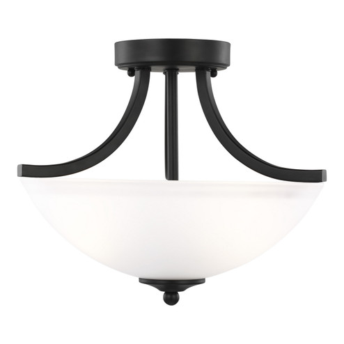 Geary Two Light Semi-Flush Convertible Pendant in Midnight Black (1|7716502-112)