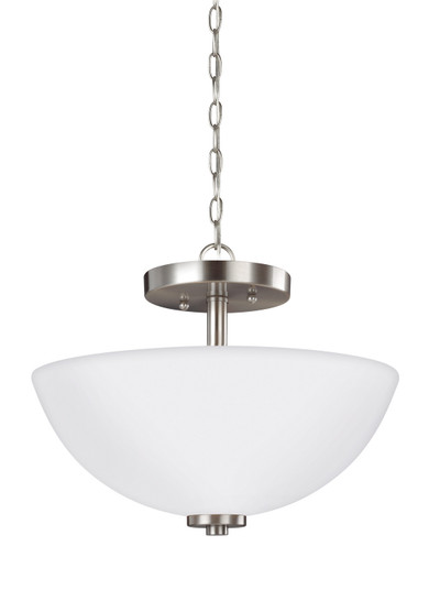 Oslo Two Light Semi-Flush Convertible Pendant in Brushed Nickel (1|77160-962)