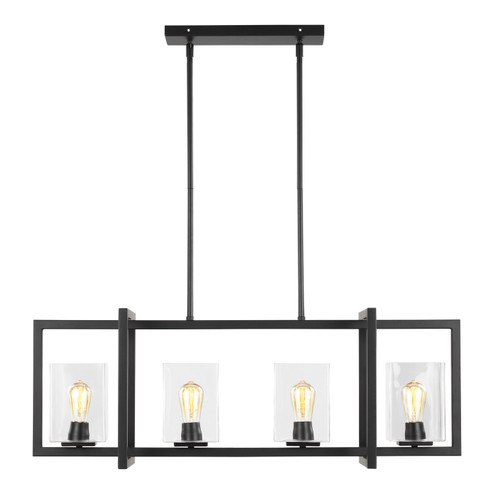 Mitte Four Light Island Pendant in Midnight Black (1|6641504-112)