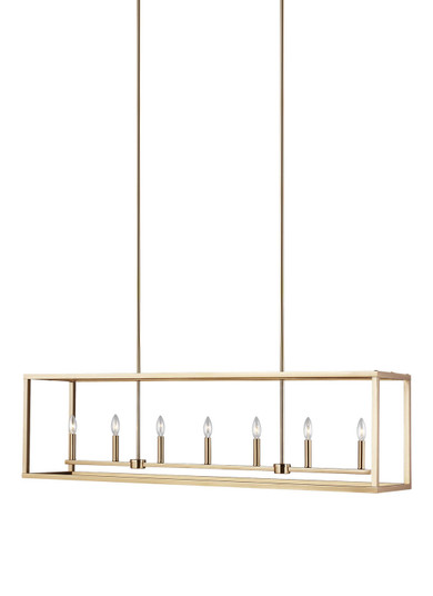 Moffet Street Seven Light Island Pendant in Satin Brass (1|6634507EN-848)
