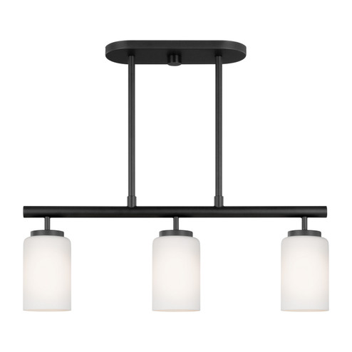Oslo Three Light Island Pendant in Midnight Black (1|66160EN3-112)