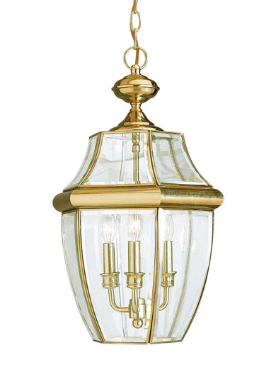 Lancaster Three Light Outdoor Pendant in Polished Brass (1|6039EN-02)