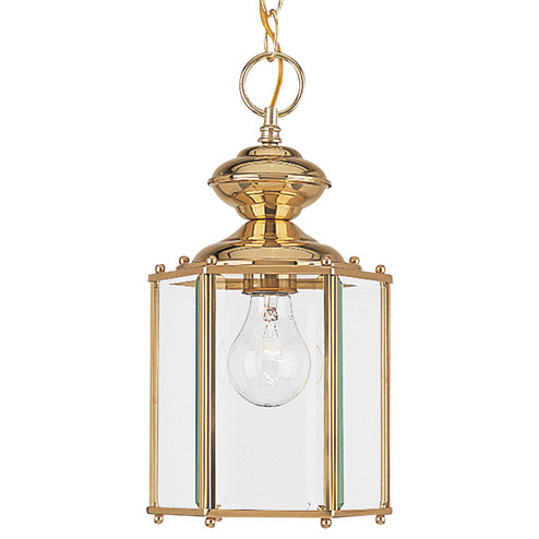 Classico One Light Outdoor Semi-Flush Convertible Pendant in Polished Brass (1|6008-02)