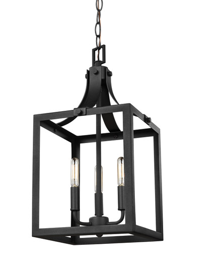 Labette Three Light Hall / Foyer Pendant in Black (1|5140603-12)