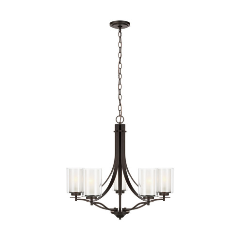 Elmwood Park Five Light Chandelier in Bronze (1|3137305-710)