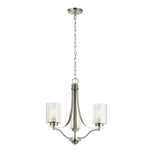 Elmwood Park Three Light Chandelier in Brushed Nickel (1|3137303-962)