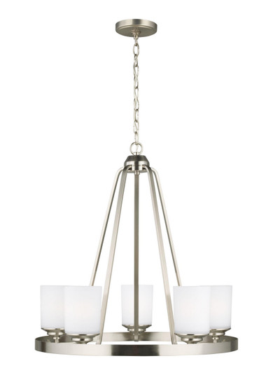 Kemal Five Light Chandelier in Brushed Nickel (1|3130705EN3-962)