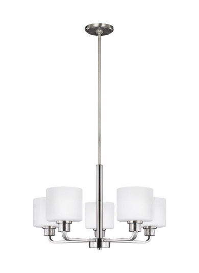 Canfield Five Light Chandelier in Brushed Nickel (1|3128805-962)