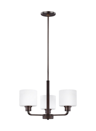 Canfield Three Light Chandelier in Bronze (1|3128803-710)