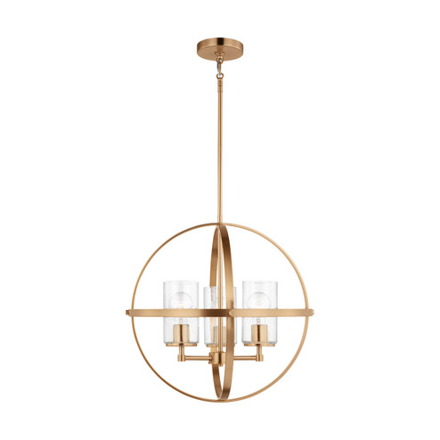 Alturas Three Light Chandelier in Satin Brass (1|3124673-848)