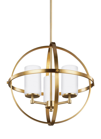 Alturas Three Light Chandelier in Satin Brass (1|3124603EN3-848)