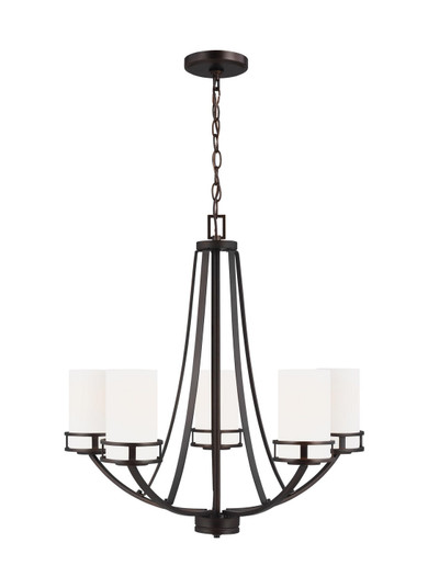 Robie Five Light Chandelier in Bronze (1|3121605EN3-710)