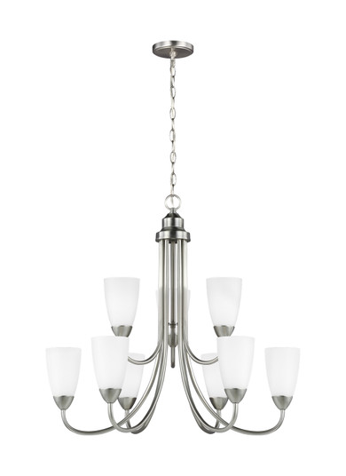 Seville Nine Light Chandelier in Brushed Nickel (1|3120209EN3-962)