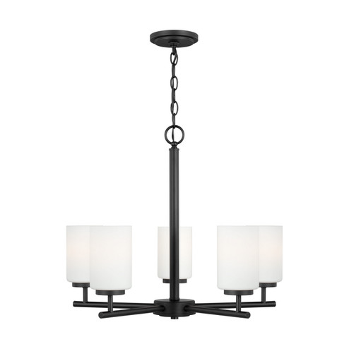 Oslo Five Light Chandelier in Midnight Black (1|31161EN3-112)