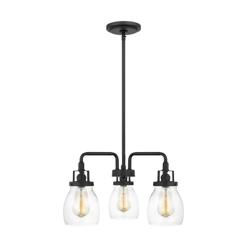 Belton Three Light Chandelier in Midnight Black (1|3114503-112)