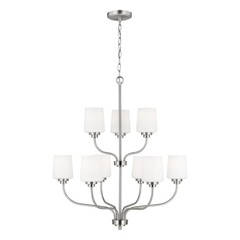 Windom Nine Light Chandelier in Brushed Nickel (1|3102809-962)