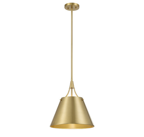 Willis One Light Pendant in Warm Brass (51|7-4499-1-322)