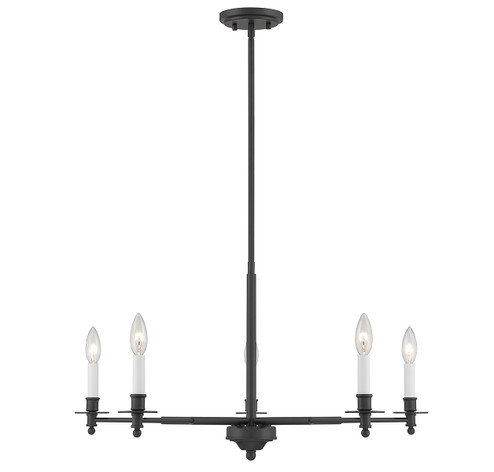 Jasmine Five Light Chandelier in Matte Black (51|1-4410-5-89)