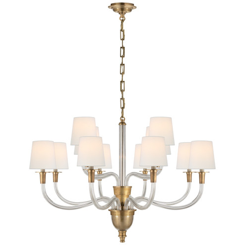Vivian 12 Light Chandelier in Hand-Rubbed Antique Brass (268|TOB 5033HAB-L)