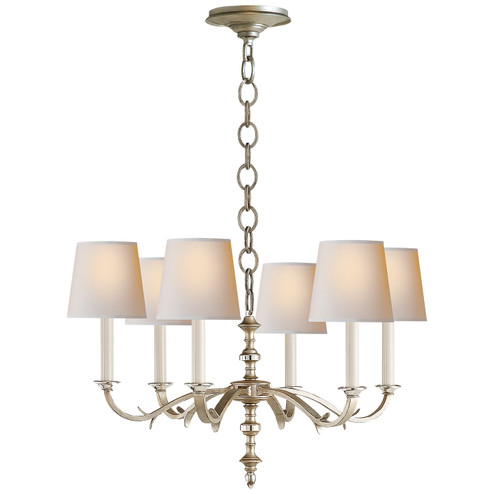 Channing Six Light Chandelier in Burnished Silver Leaf (268|TOB 5119BSL-NP)