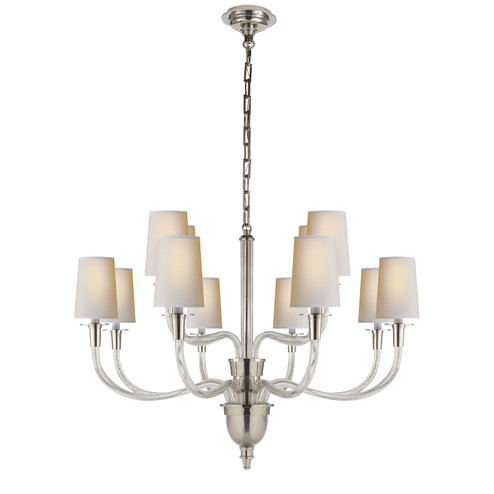 Vivian 12 Light Chandelier in Polished Nickel (268|TOB 5033PN-NP)