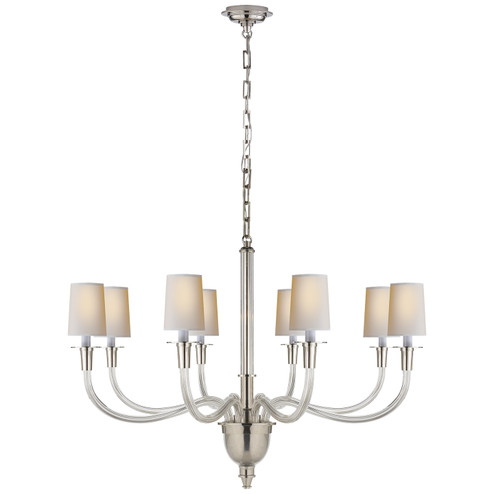 Vivian Eight Light Chandelier in Polished Nickel (268|TOB 5032PN-NP)