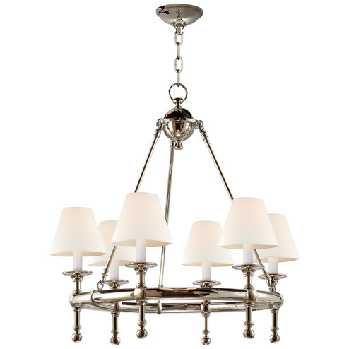 Classic Six Light Chandelier in Polished Nickel (268|SL 5814PN-L)